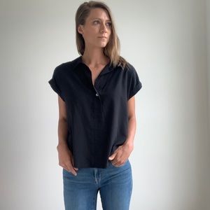 A New Day Black Collared Blouse